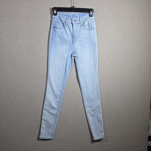 Old Navy Denim - Old Navy Womens 0 Jeans Extra High Rise Rockstar Super Skinny Stretch 24" Light